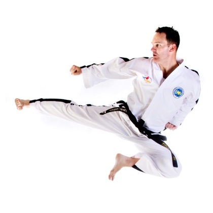 David Harper flying kick